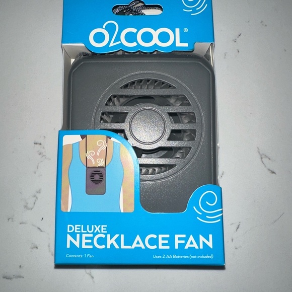 Deluxe Necklace Fan - Gray - Picture 1 of 5